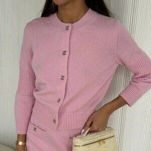 Chanel Pink Cardigan Size 36